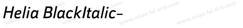 Helia BlackItalic字体转换